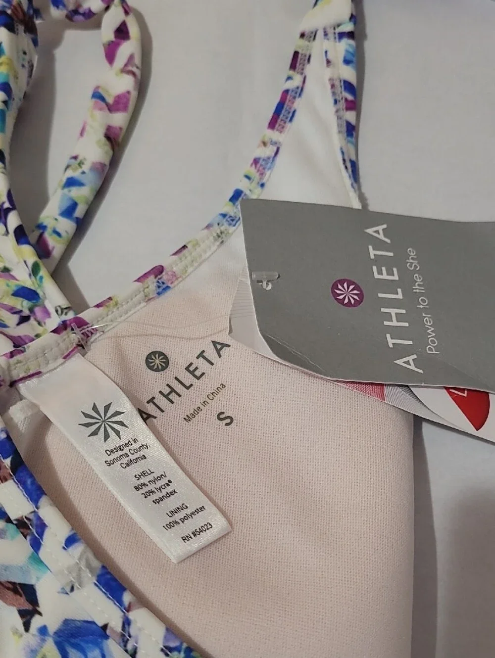 Athleta Multicolor Halter Bra Top - Blue & Purple Accents